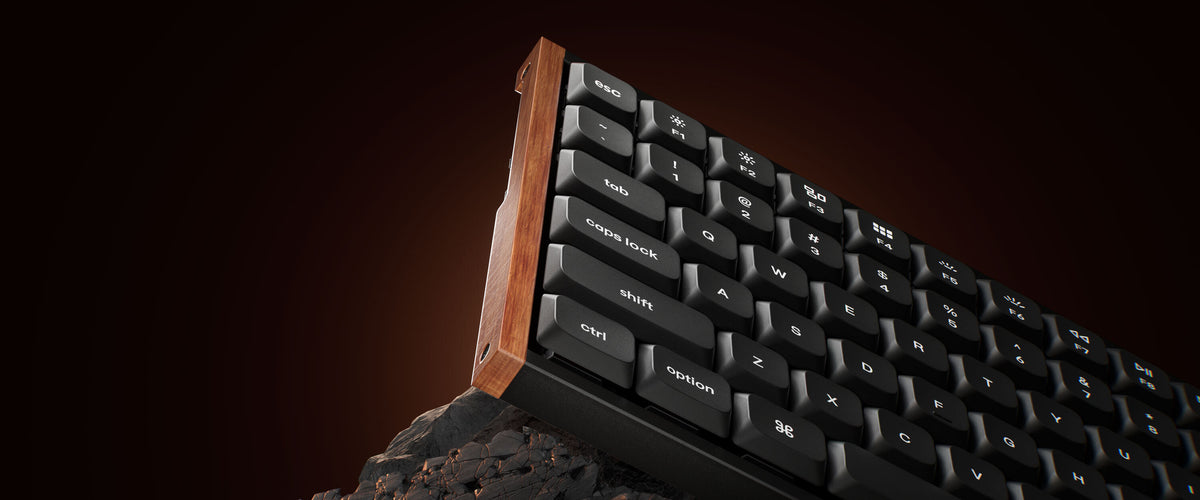 Keychron K3 Ultra SE 75% 8K Wireless näppäimistö, Wood Black, Milk POM Red kytkimet – 17