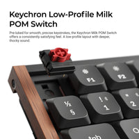 Keychron K3 Ultra SE 75% 8K Wireless näppäimistö, Wood Black, Milk POM Red kytkimet – 9