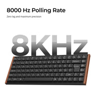 Keychron K3 Ultra SE 75% 8K Wireless näppäimistö, Wood Black, Milk POM Red kytkimet – 10