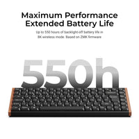 Keychron K3 Ultra SE 75% 8K Wireless näppäimistö, Wood White, Milk POM Red kytkimet – 10