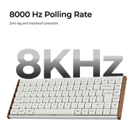Keychron K3 Ultra SE 75% 8K Wireless näppäimistö, Wood White, Milk POM Red kytkimet – 9