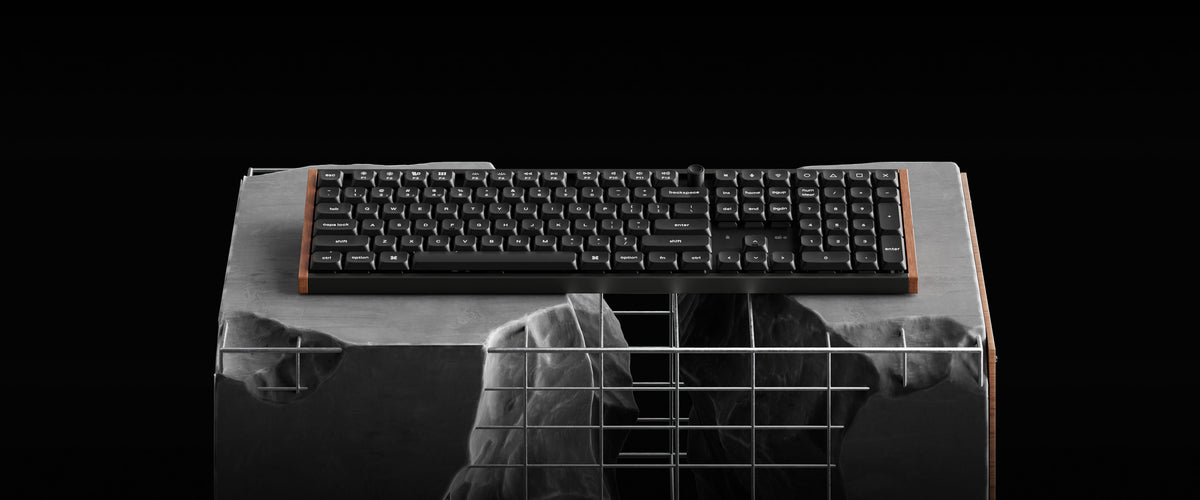 Keychron K5 Ultra SE 100% 8K Wireless näppäimistö, Wood Black, Milk POM Red kytkimet – 19
