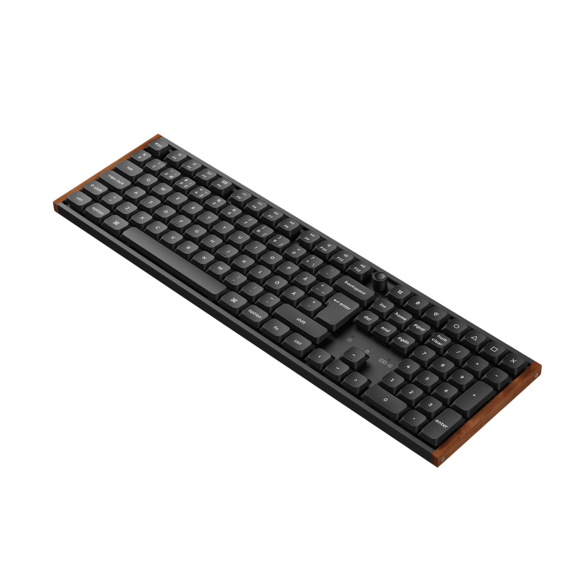 Keychron K5 Ultra SE 100% 8K Wireless näppäimistö, Wood Black, Milk POM Red kytkimet – 4