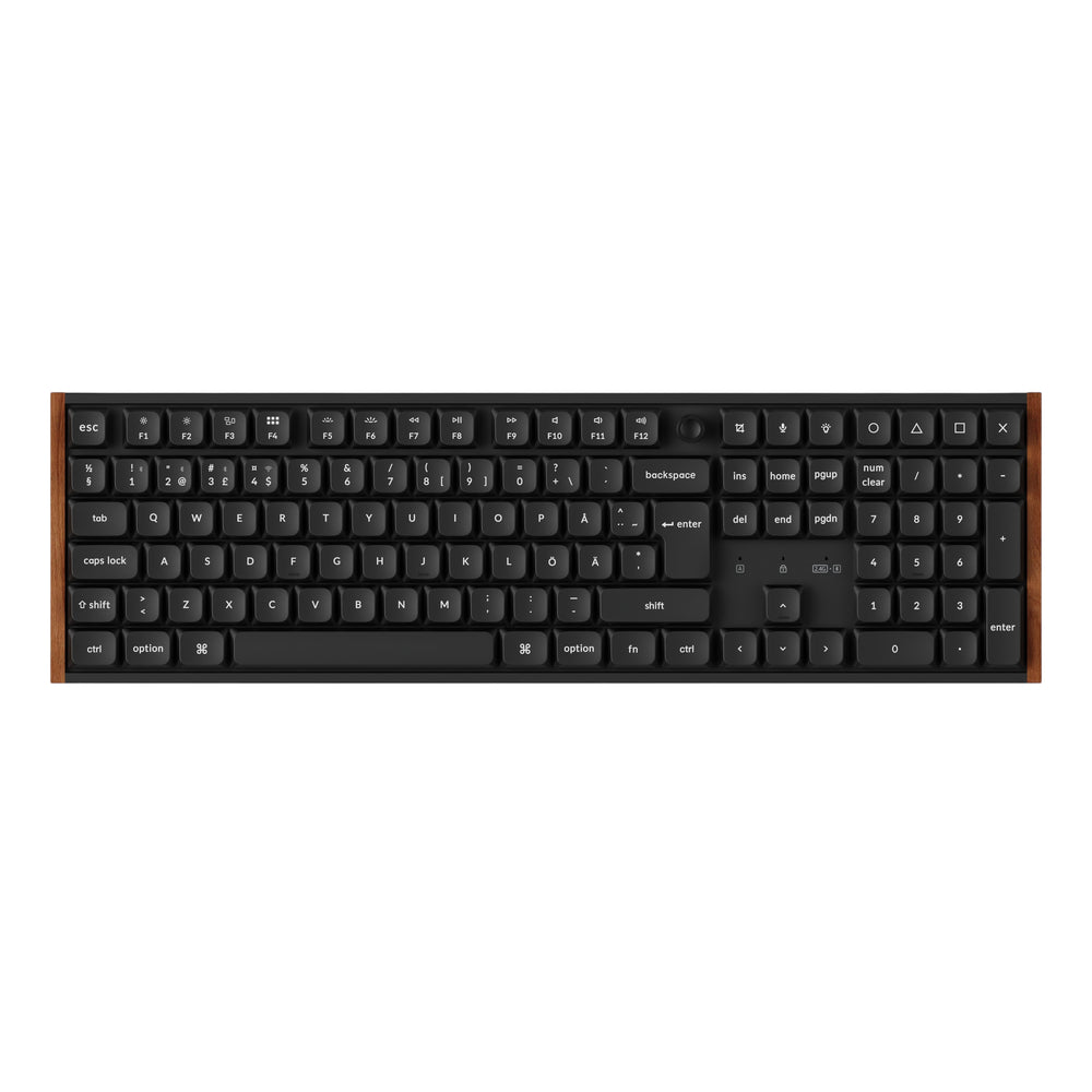 Keychron K5 Ultra SE 100% 8K Wireless näppäimistö, Wood Black, Milk POM Red kytkimet – 1