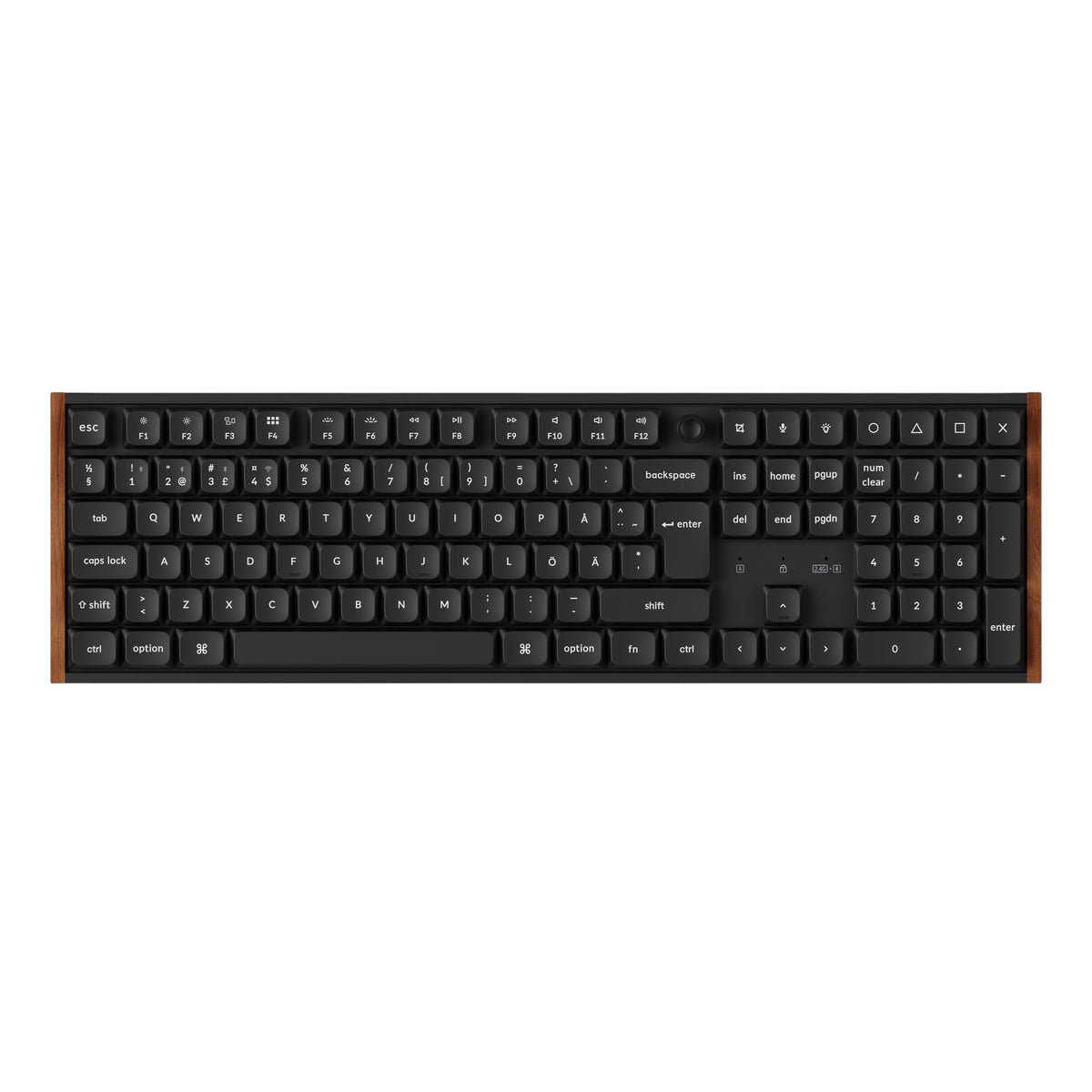 Keychron K5 Ultra SE 100% 8K Wireless näppäimistö, Wood Black, Milk POM Red kytkimet – 1
