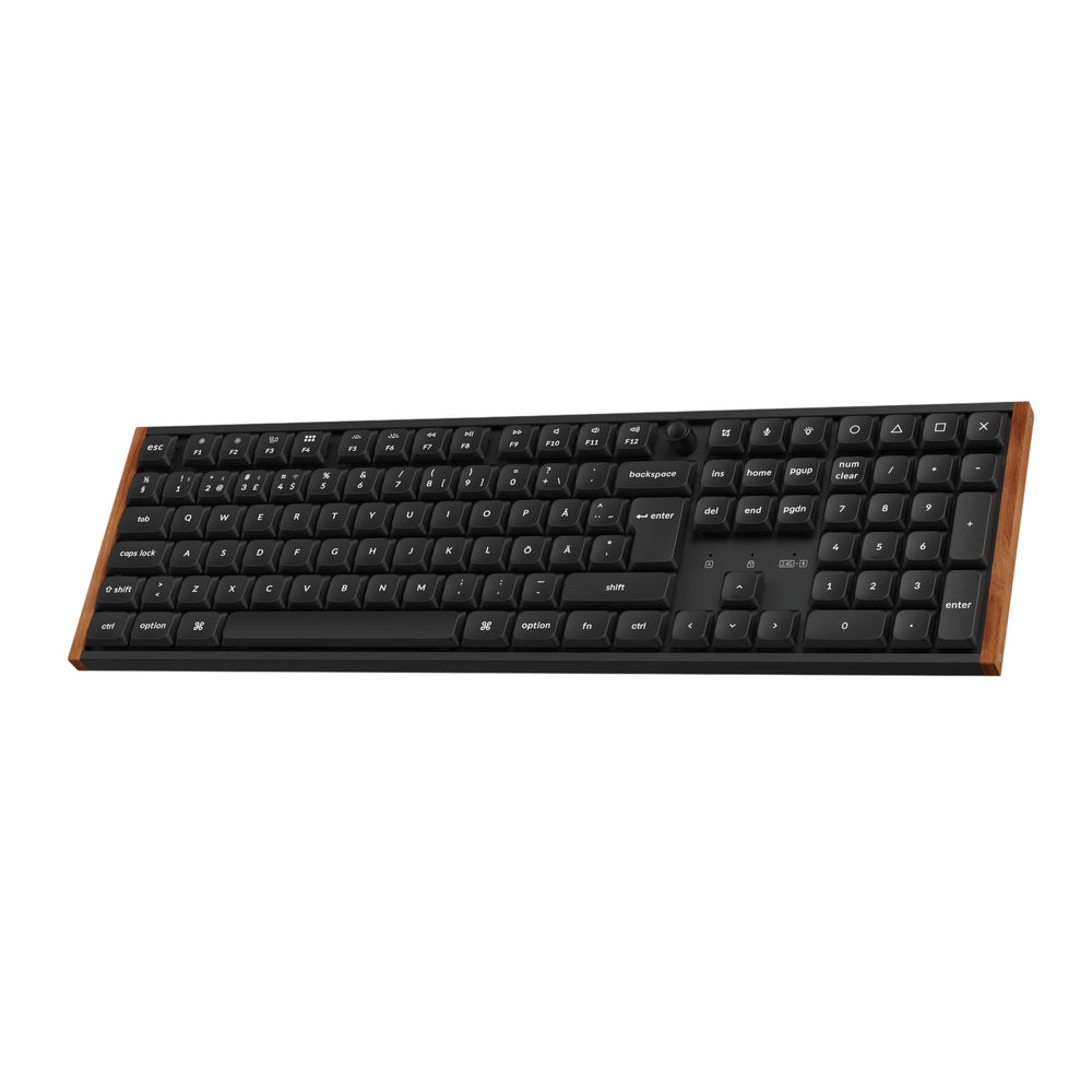 Keychron K5 Ultra SE 100% 8K Wireless näppäimistö, Wood Black, Milk POM Red kytkimet – 2