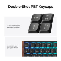 Keychron K5 Ultra SE 100% 8K Wireless näppäimistö, Wood Black, Milk POM Red kytkimet – 13