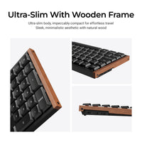 Keychron K5 Ultra SE 100% 8K Wireless näppäimistö, Wood Black, Milk POM Red kytkimet – 12