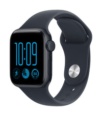 Apple Watch SE 3 (GPS + Cellular) 40 mm keskiyö alumiinikuori ja musteensininen urheiluranneke, S/M