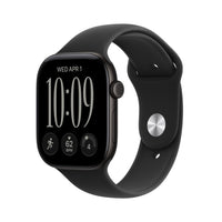Apple Watch Series 12 (GPS + Cellular) 46 mm musta alumiinikuori ja musta urheiluranneke, M/L