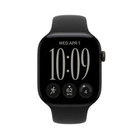 Apple Watch Series 12 (GPS + Cellular) 46 mm musta alumiinikuori ja musta urheiluranneke, M/L