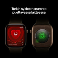 Apple Watch Series 12 (GPS + Cellular) 46 mm musta alumiinikuori ja musta urheiluranneke, M/L