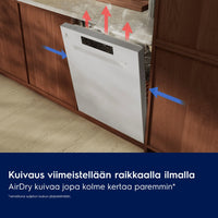 Electrolux E82UB200SW 800-sarjan AirDry astianpesukone, valkoinen