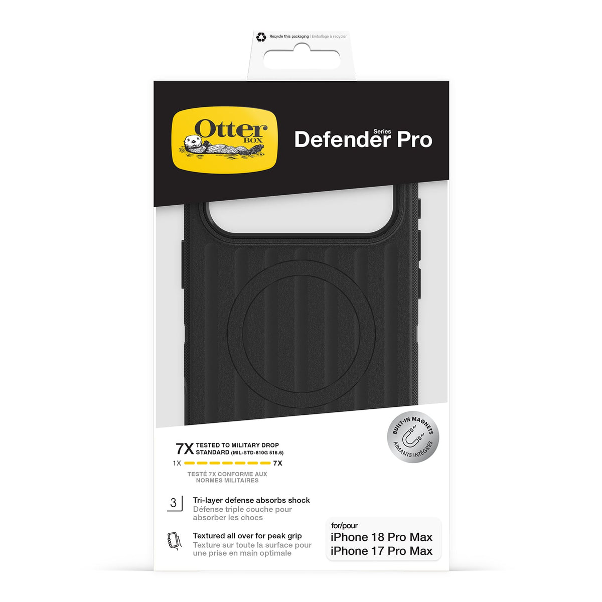 Otterbox Defender Pro MagSafe suojakuori, Apple iPhone 18 Pro Max / 17 Pro Max, musta – 5