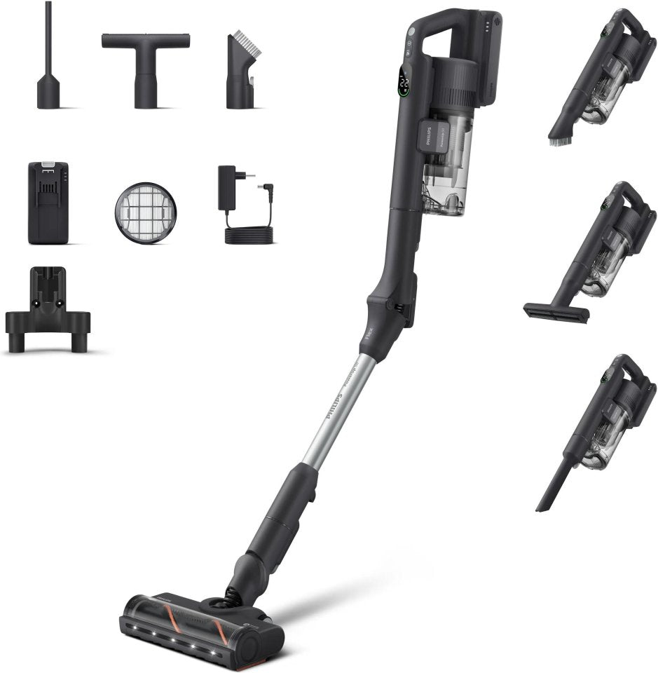 Philips PowerUp 50 XC5233/10 johdoton varsi-imuri, 200 AW, musta