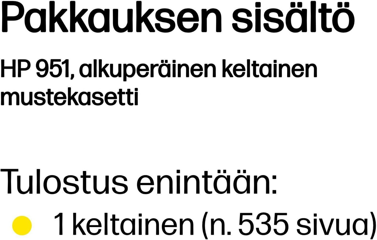 HP 951 mustekasetti, keltainen – 3