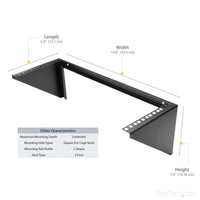 StarTech 4U 19in Steel Vertical Wall Mount Equipment Rack Bracket -laiteteline – 9