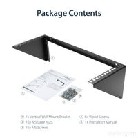 StarTech 4U 19in Steel Vertical Wall Mount Equipment Rack Bracket -laiteteline – 10