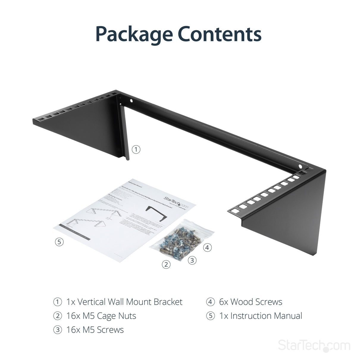 StarTech 4U 19in Steel Vertical Wall Mount Equipment Rack Bracket -laiteteline – 10