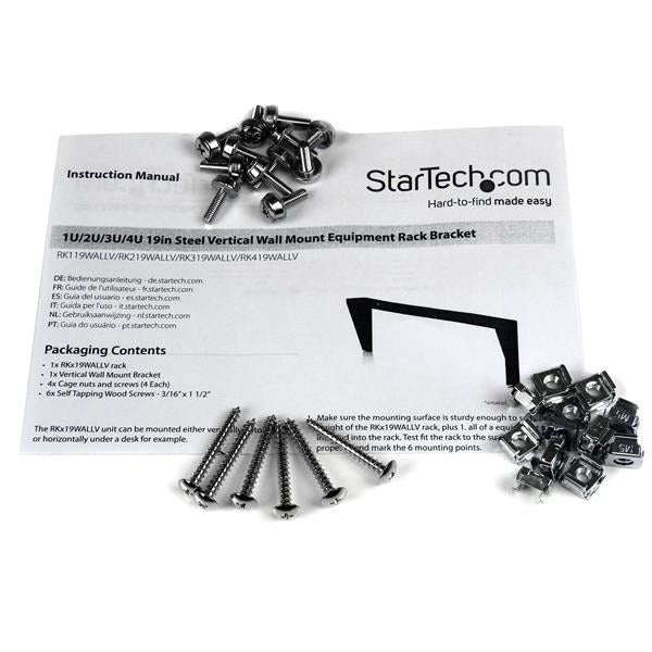 StarTech 4U 19in Steel Vertical Wall Mount Equipment Rack Bracket -laiteteline – 5