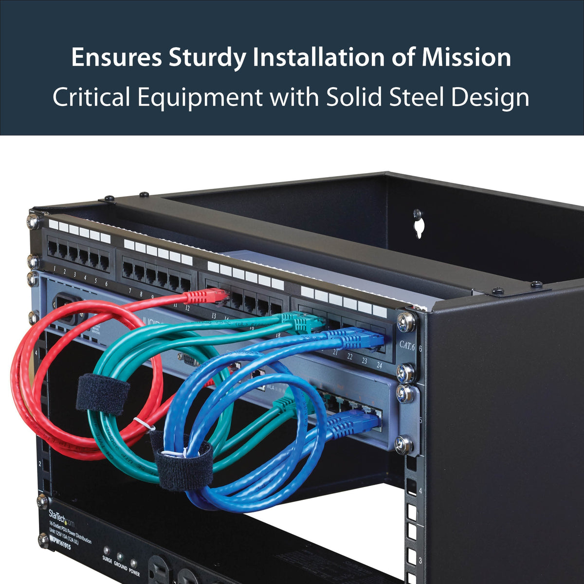StarTech 6U Wall Mount Network Rack - 14 Inch Deep (Low Profile) -laiteteline – 12