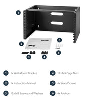 StarTech 6U Wall Mount Network Rack - 14 Inch Deep (Low Profile) -laiteteline – 14