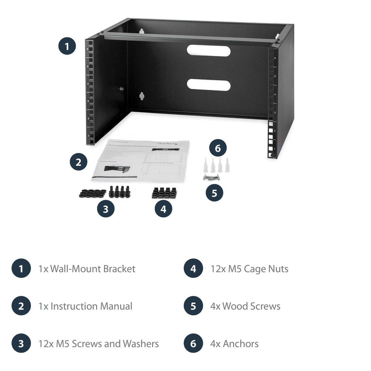 StarTech 6U Wall Mount Network Rack - 14 Inch Deep (Low Profile) -laiteteline – 14