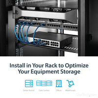 StarTech 1U Server Rack Shelf 16" räkkihylly – 5