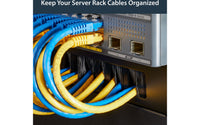 StarTech 1U High-density Brush Strip Cable Management Panel kaapelijärjestin – 8