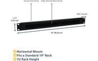 StarTech 1U High-density Brush Strip Cable Management Panel kaapelijärjestin – 6