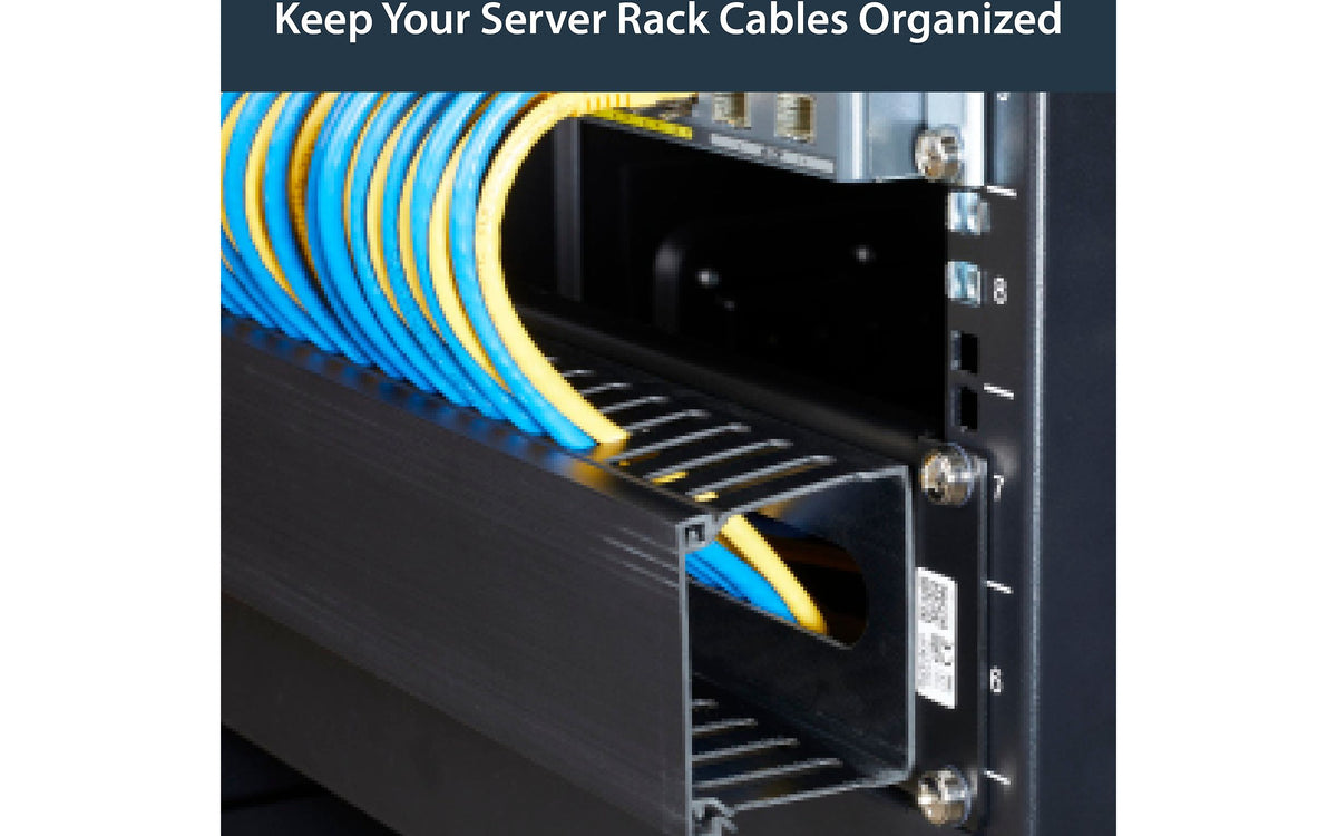 StarTech Horizontal 2U Server Rack Cable Management kaapelijärjestin kannella – 9