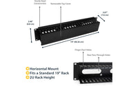 StarTech Horizontal 2U Server Rack Cable Management kaapelijärjestin kannella – 7