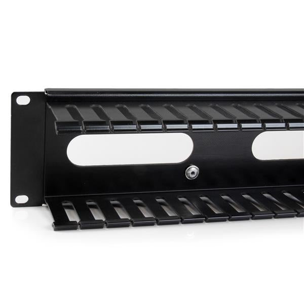 StarTech Horizontal 2U Server Rack Cable Management kaapelijärjestin kannella – 4