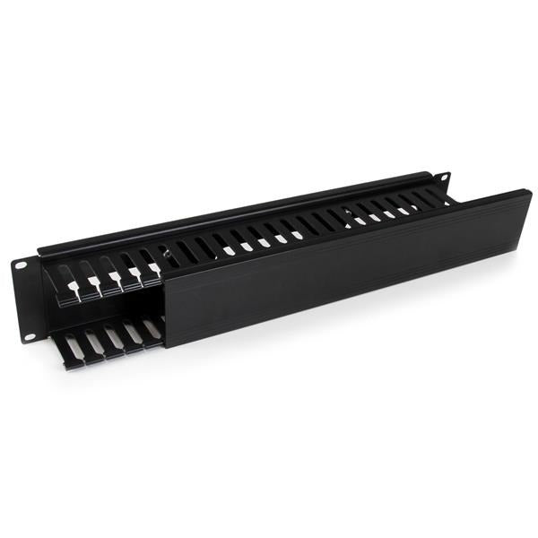 StarTech Horizontal 2U Server Rack Cable Management kaapelijärjestin kannella – 2
