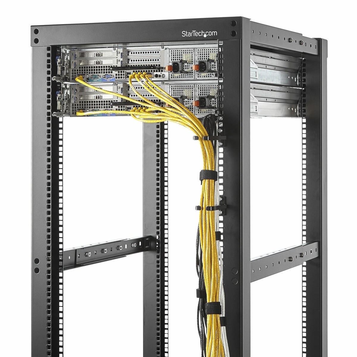 StarTech 1U Vertical Server Rack Cable Management D-rengas kaapeleille, 4,5 × 10 cm, 5 kpl – 4