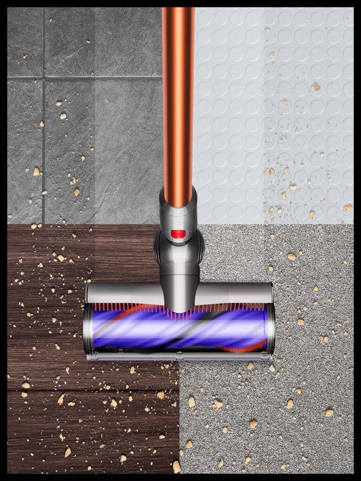 Dyson Cyclone V10 + matalien paikkojen adapteri