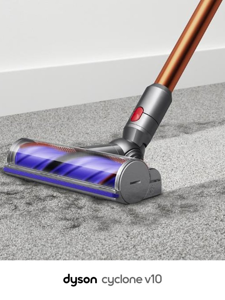 Dyson Cyclone V10 + matalien paikkojen adapteri