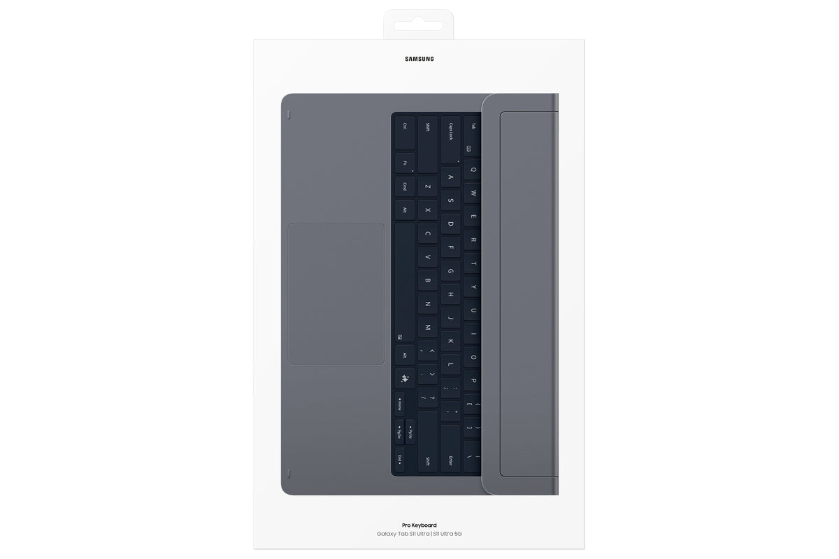Samsung Pro Keyboard näppäimistökuori, Galaxy Tab S12 Ultra / S11 Ultra, harmaa – 10