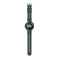 moto watch ultra älykello, hopeanvärinen runko / vihreä ranneke