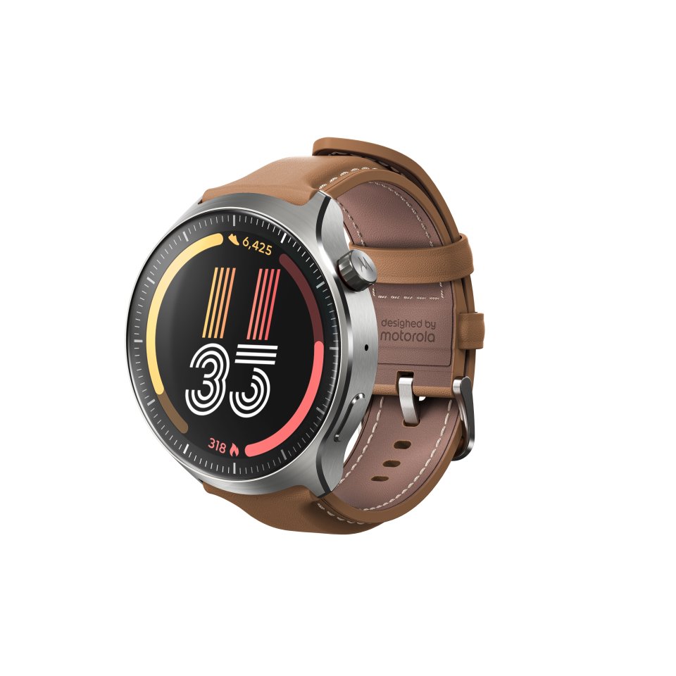 moto watch ultra älykello, hopeanvärinen runko / vihreä ranneke