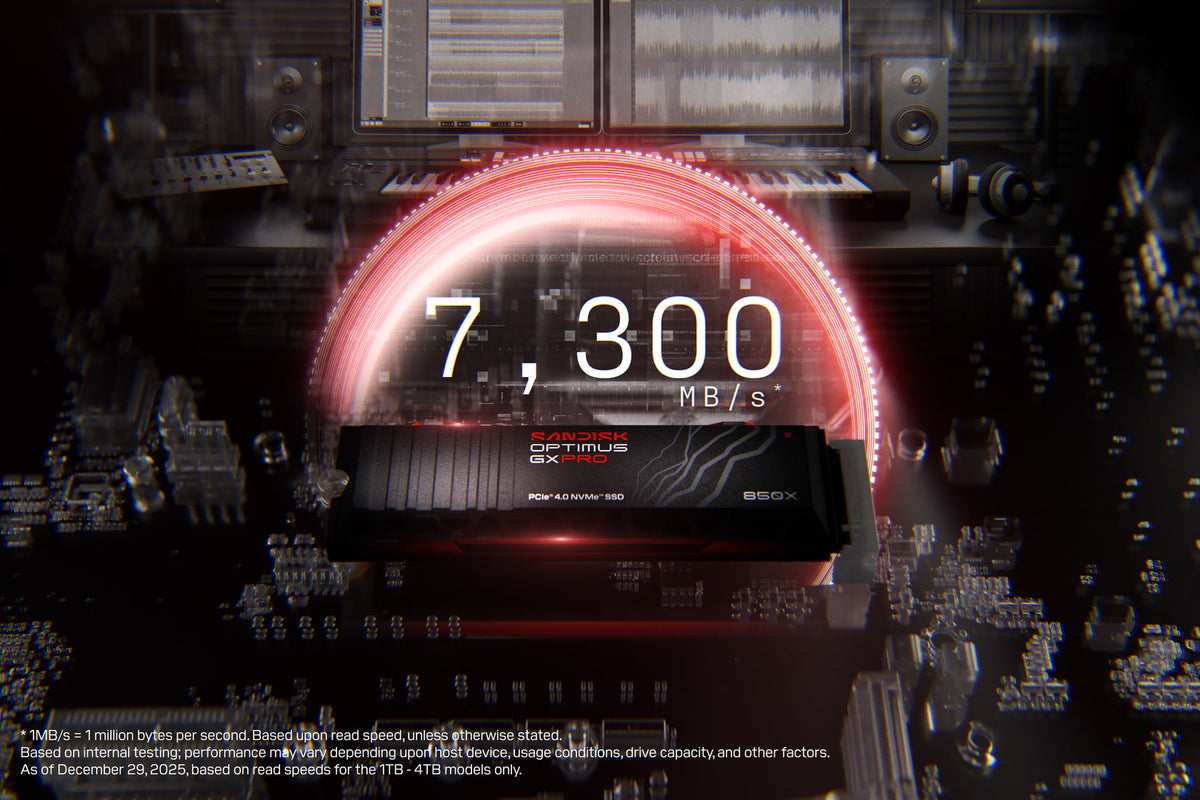 SANDISK Optimus GX PRO 850X 2 Tt NVMe SSD-levy jäähdytyselementillä – 5
