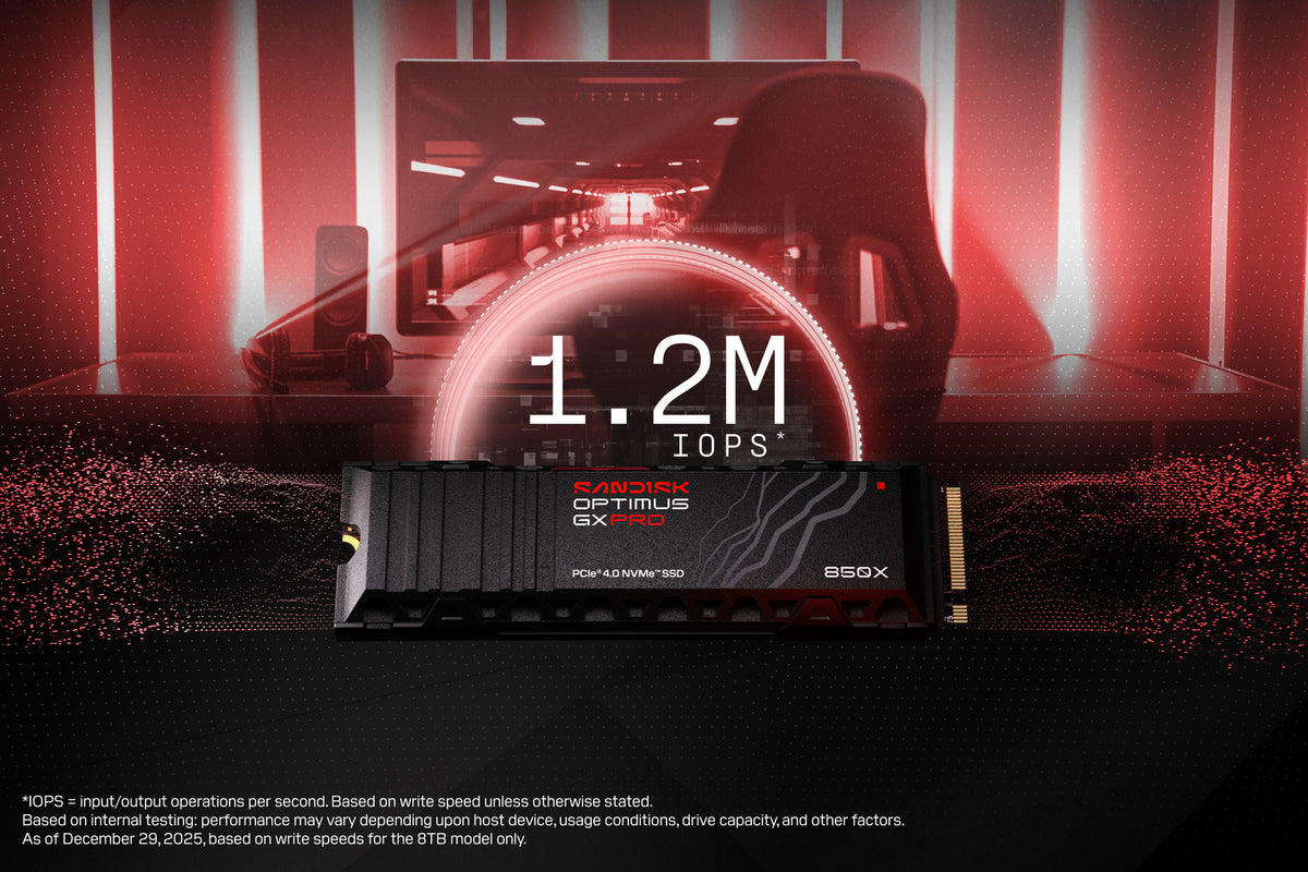 SANDISK Optimus GX PRO 850X 2 Tt NVMe SSD-levy jäähdytyselementillä – 6