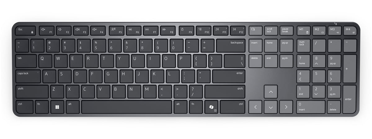 Dell Pro 7 Slim KB726 langaton näppäimistö, grafiitti – 1 (näppäinasettelu suuntaa-antava; toimitetaan pohjoismaisella QWERTY-asettelulla)