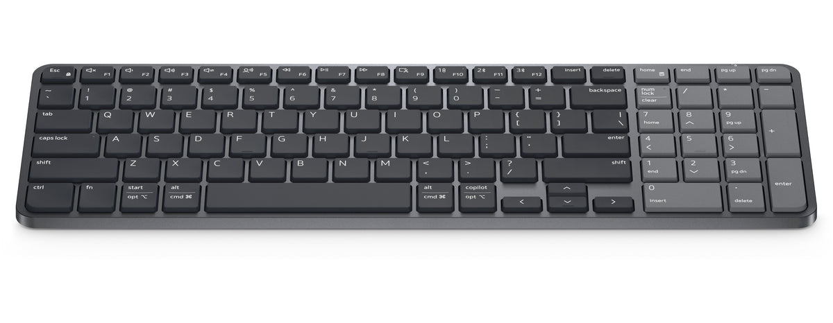 Dell Pro 7 Rechargeable Compact KB746 langaton näppäimistö, grafiitti – 7 (näppäinasettelu suuntaa-antava; toimitetaan pohjoismaisella QWERTY-asettelulla)