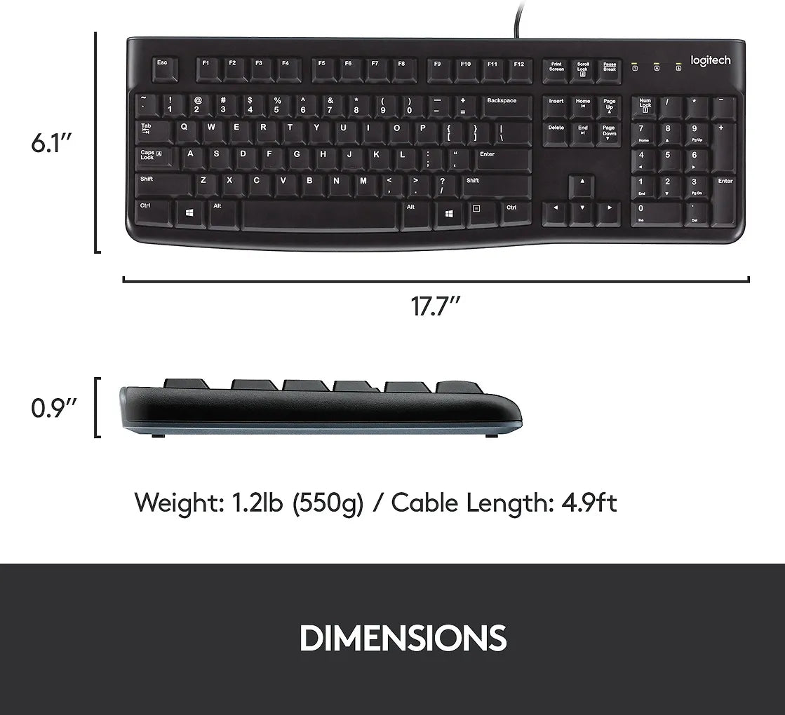 Logitech MK120 tangentbord och mus