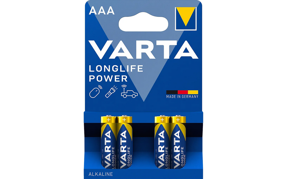 Varta Longlife Power -alkaliparisto, 4 kpl AAA (LR03) paristoa