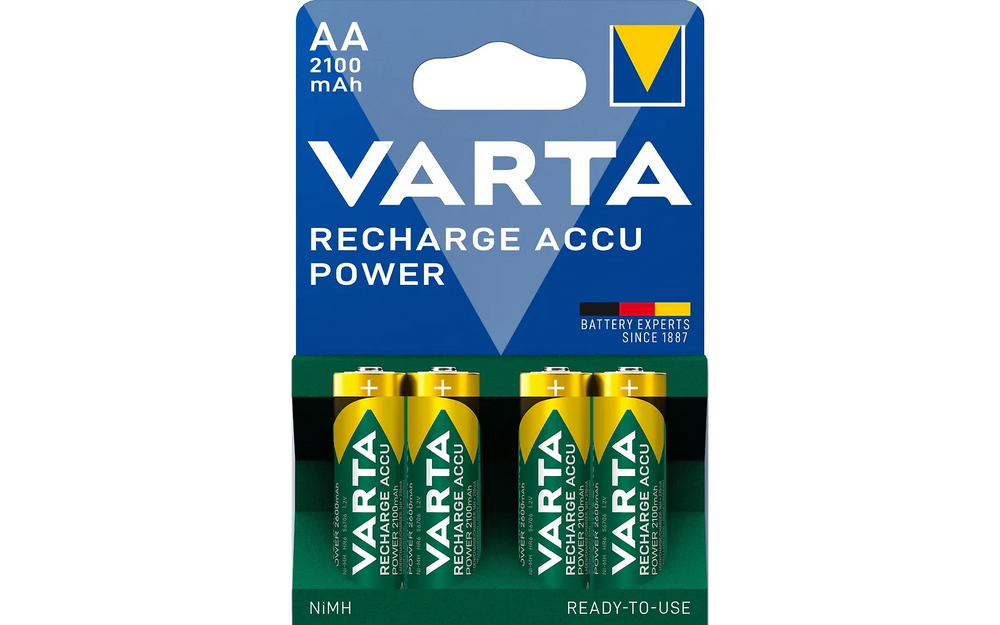 Varta Rechargeable Accu -akkuparistot, AA, 2100 mAh, 4 kpl, NiMH