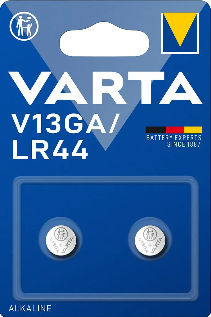 Varta V13GA / LR44 batteri, 1,5 V, 2 st