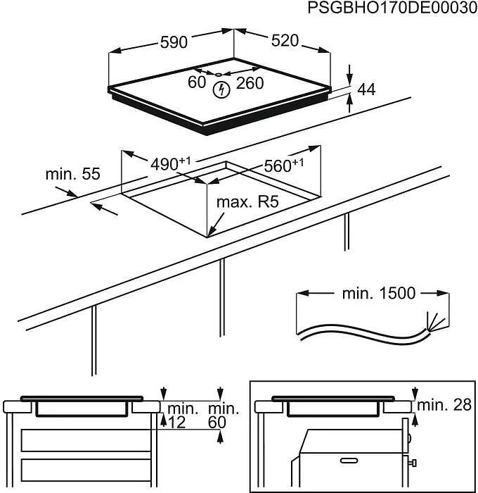 Electrolux HOI630MF 300-sarjan -induktiotaso