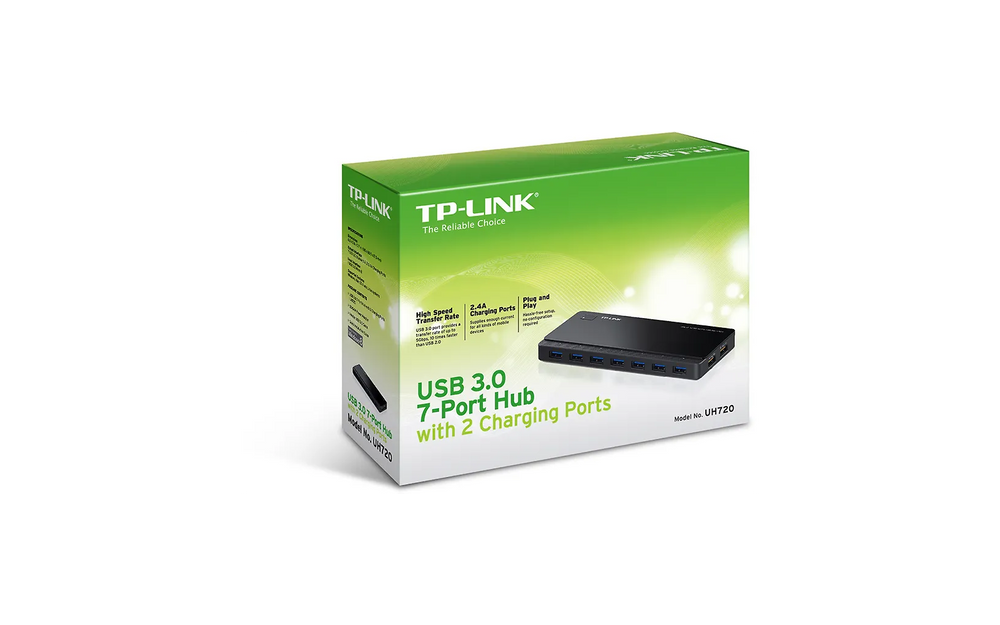 TP-LINK UH720 aktiivinen 7-porttinen USB3.0-hubi